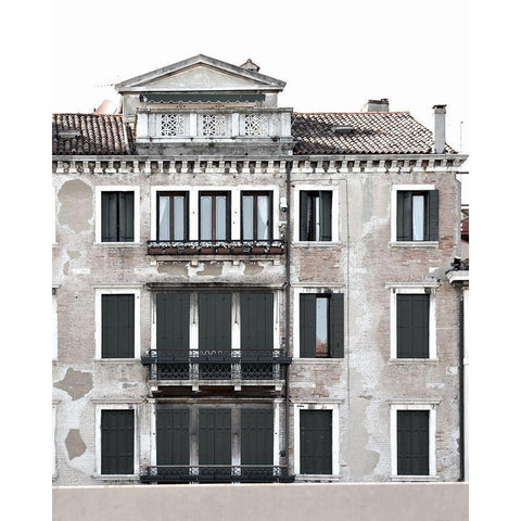 Venetian Facade Photos II Gold Ornate Wood Framed Art Print with Double Matting by Chandler, Sharon