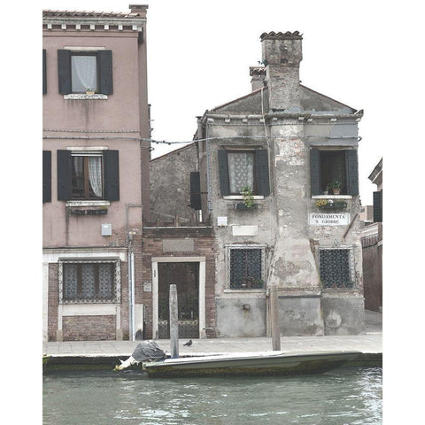 Venetian Facade Photos V Black Modern Wood Framed Art Print with Double Matting by Chandler, Sharon