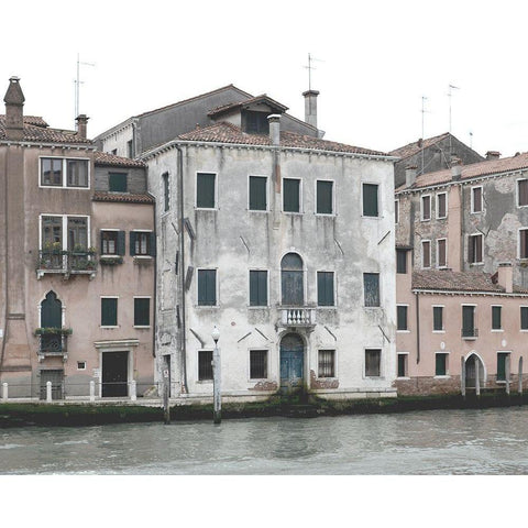 Venetian Facade Photos VI Black Modern Wood Framed Art Print with Double Matting by Chandler, Sharon