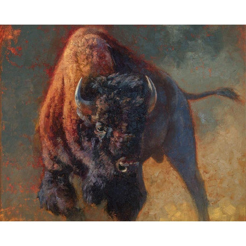 Full of Snort White Modern Wood Framed Art Print by Chapman, Julie T.