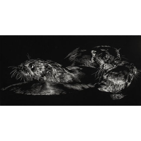 Fluid Dynamics Black Modern Wood Framed Art Print by Chapman, Julie T.