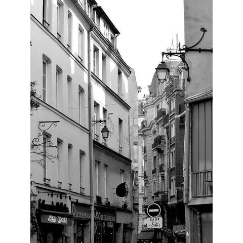 Parisian Stroll III White Modern Wood Framed Art Print by Chandler, Sharon