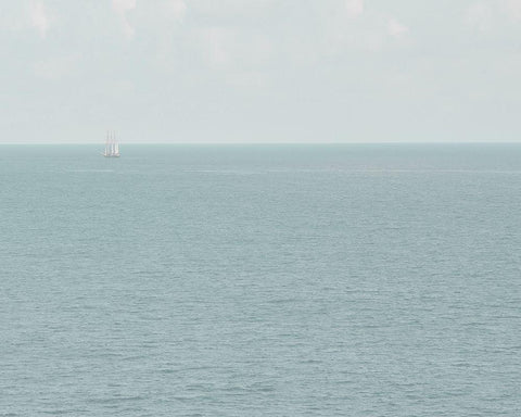 Uncharted III White Modern Wood Framed Art Print with Double Matting by Chandler, Sharon