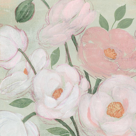 Flora Sketch I White Modern Wood Framed Art Print with Double Matting by Popp, Grace