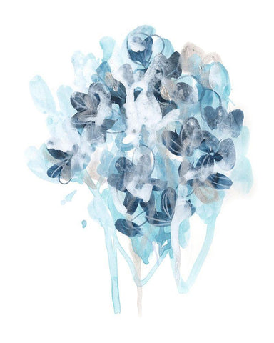 Bluescale Flora II White Modern Wood Framed Art Print with Double Matting by Vess, June Erica