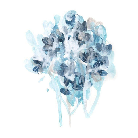 Bluescale Flora II Black Modern Wood Framed Art Print by Vess, June Erica