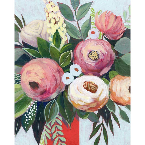 Lustrous Bouquet I Gold Ornate Wood Framed Art Print with Double Matting by Popp, Grace