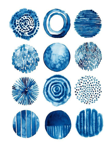 Differing Drops II White Modern Wood Framed Art Print with Double Matting by Popp, Grace