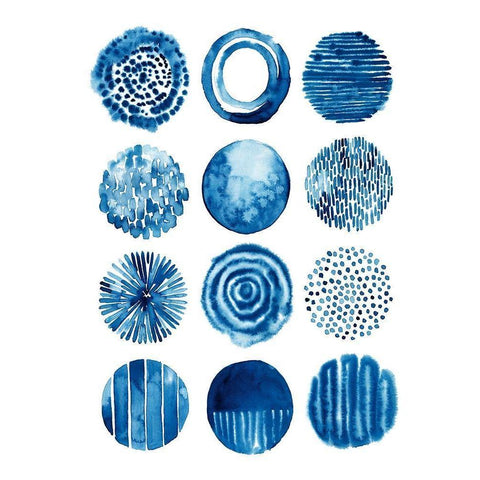 Differing Drops II White Modern Wood Framed Art Print by Popp, Grace