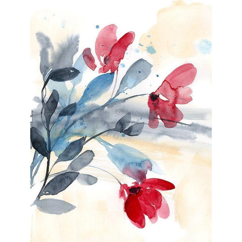 Flower Surprise I Black Modern Wood Framed Art Print by Goldberger, Jennifer