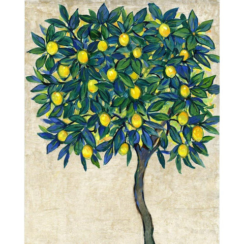 Lemon Tree Composition I Gold Ornate Wood Framed Art Print with Double Matting by OToole, Tim