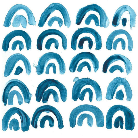 Liquid Motif VII Black Ornate Wood Framed Art Print with Double Matting by Vess, June Erica