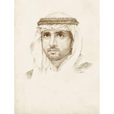 Sheikh Hamdan bin Mohammed bin Rashid Al Maktoum White Modern Wood Framed Art Print by Harper, Ethan