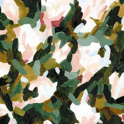 Floral Frenzy I Black Modern Wood Framed Art Print with Double Matting by Caroline, Emma