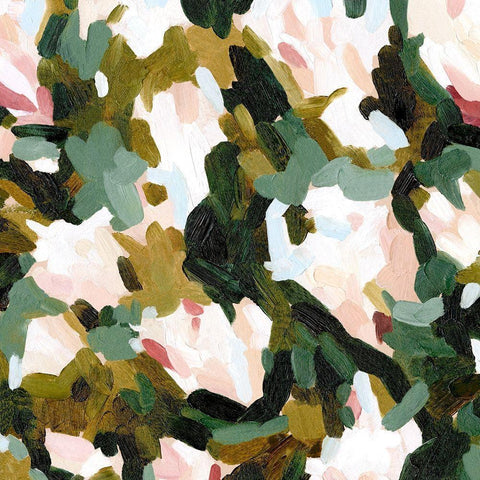 Floral Frenzy II Black Modern Wood Framed Art Print with Double Matting by Caroline, Emma