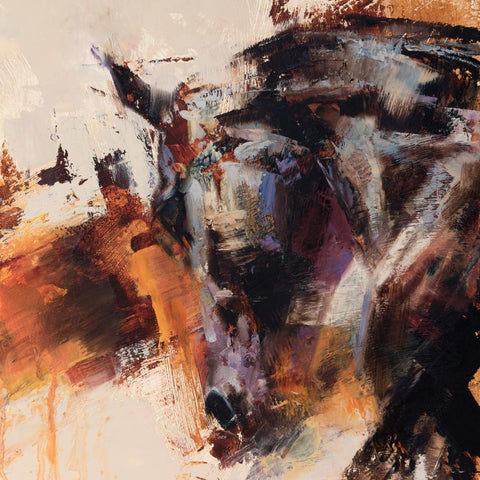 Polished Curve Black Modern Wood Framed Art Print by Chapman, Julie T.