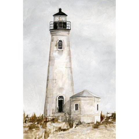 Rustic Lighthouse I White Modern Wood Framed Art Print by Harper, Ethan