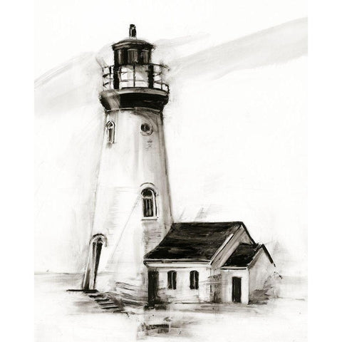 Lighthouse Study I Black Modern Wood Framed Art Print by Harper, Ethan