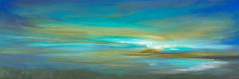 Kiss of Light III White Modern Wood Framed Art Print with Double Matting by Finch, Sheila
