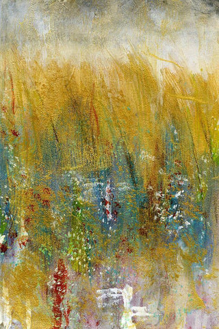 Field Impressions I White Modern Wood Framed Art Print with Double Matting by Bramma, Lila