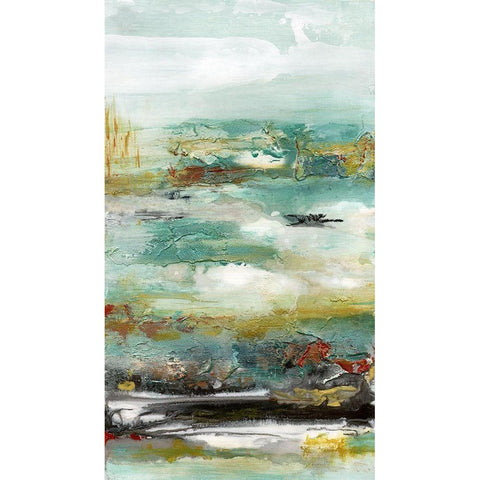 Emerald Vision II Black Modern Wood Framed Art Print by Bramma, Lila