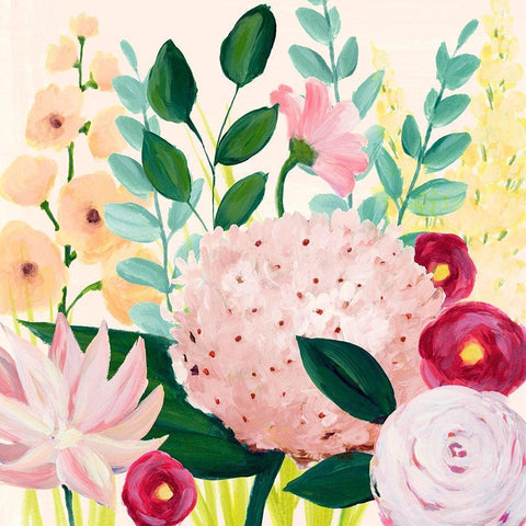 Mothers Day Blooms I Gold Ornate Wood Framed Art Print with Double Matting by Popp, Grace