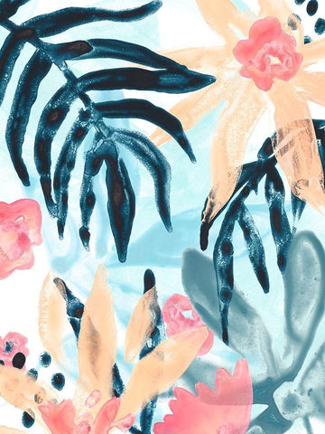 Island Intuition I Black Ornate Wood Framed Art Print with Double Matting by Vess, June Erica