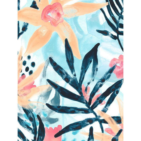 Island Intuition II White Modern Wood Framed Art Print by Vess, June Erica