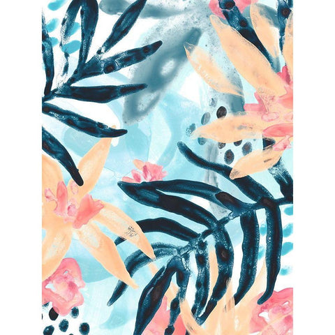 Island Intuition III White Modern Wood Framed Art Print by Vess, June Erica