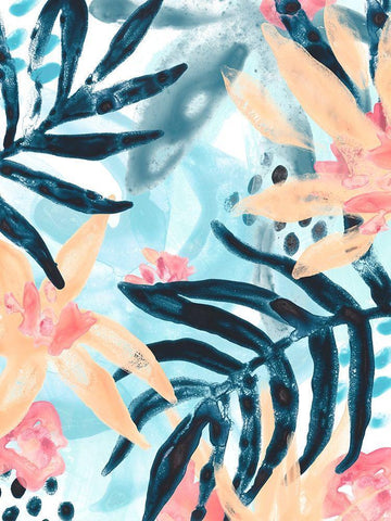 Island Intuition III Black Ornate Wood Framed Art Print with Double Matting by Vess, June Erica