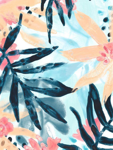 Island Intuition IV White Modern Wood Framed Art Print with Double Matting by Vess, June Erica