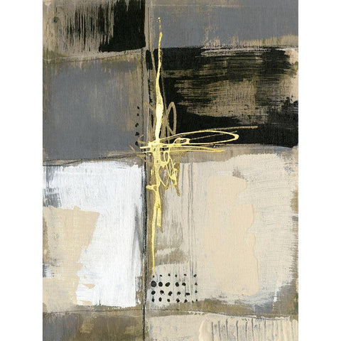 Neutral Divisions III White Modern Wood Framed Art Print by Goldberger, Jennifer