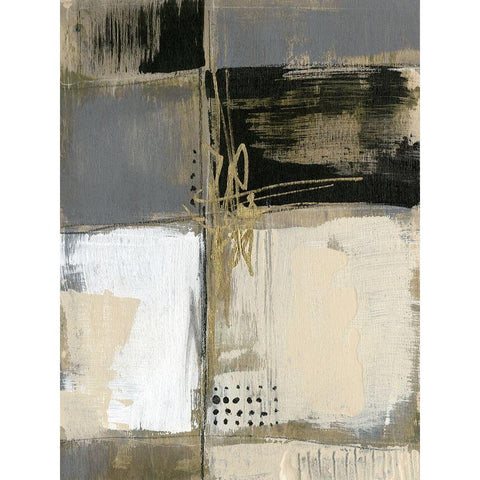 Neutral Divisions III White Modern Wood Framed Art Print by Goldberger, Jennifer