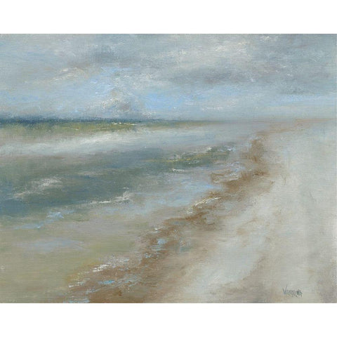 Ocean Walk II Black Modern Wood Framed Art Print by Wendling, Marilyn