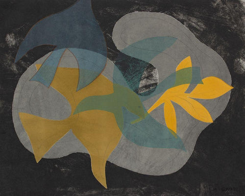 Dove Composition III White Modern Wood Framed Art Print with Double Matting by Delamater, Rob