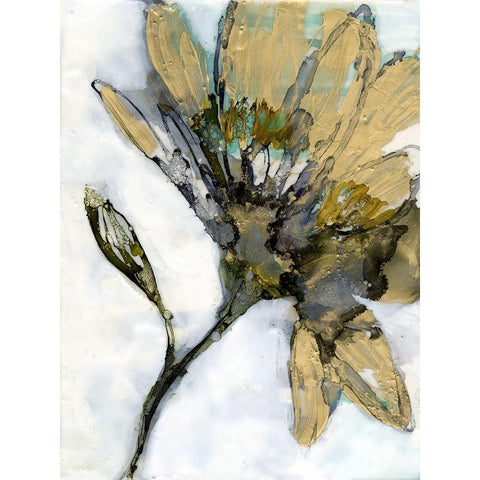 Flower Alloy I White Modern Wood Framed Art Print by Goldberger, Jennifer