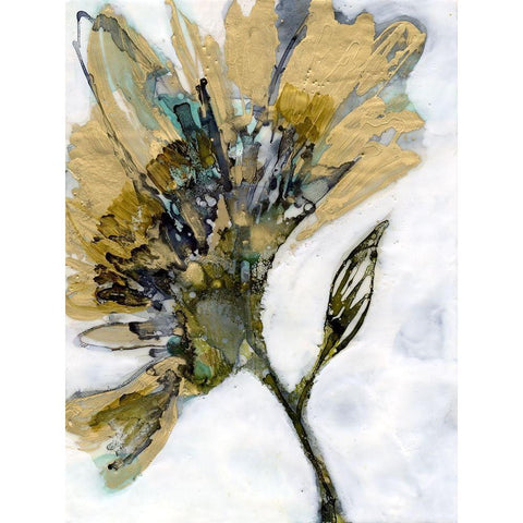 Flower Alloy II Gold Ornate Wood Framed Art Print with Double Matting by Goldberger, Jennifer