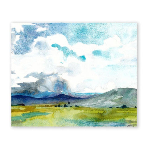 May Sky Studies I White Modern Wood Framed Art Print by McCreery, Paul