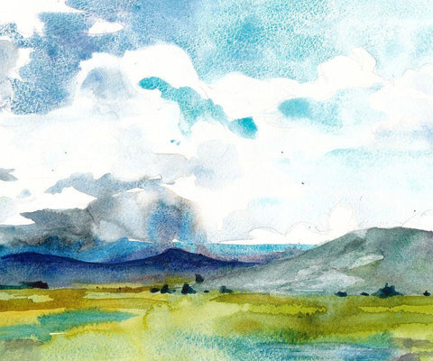 May Sky Studies I Black Ornate Wood Framed Art Print with Double Matting by McCreery, Paul