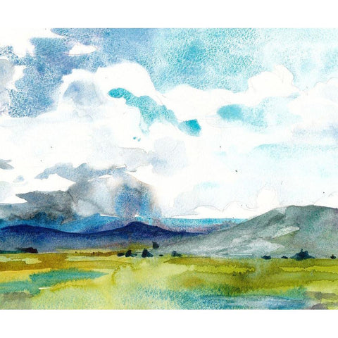 May Sky Studies I White Modern Wood Framed Art Print by McCreery, Paul