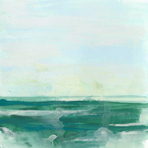 Seafoam Syllogism I White Modern Wood Framed Art Print by Vess, June Erica