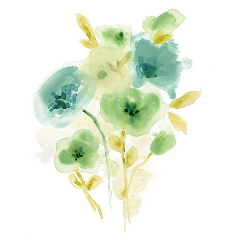 Meadow Bouquet II Black Modern Wood Framed Art Print with Double Matting by Vess, June Erica