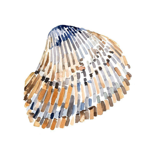 Simple Shells II Black Modern Wood Framed Art Print by Caroline, Emma