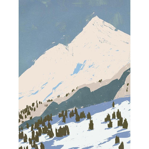 Bunny Slopes I Gold Ornate Wood Framed Art Print with Double Matting by Green, Jacob