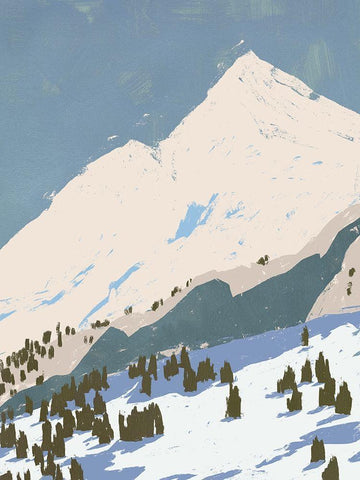 Bunny Slopes I Black Ornate Wood Framed Art Print with Double Matting by Green, Jacob