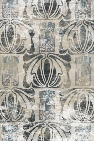 Weathered Deco Panel I White Modern Wood Framed Art Print with Double Matting by Vess, June Erica