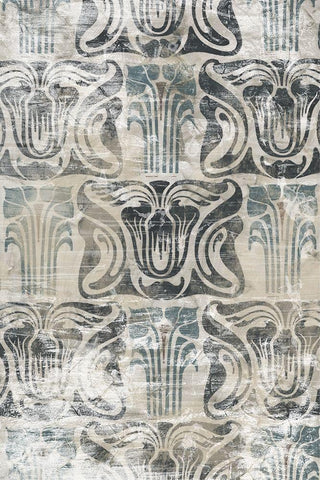 Weathered Deco Panel II White Modern Wood Framed Art Print with Double Matting by Vess, June Erica