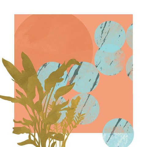 Halftone Dots I White Modern Wood Framed Art Print by Green, Jacob