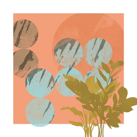 Halftone Dots II Black Modern Wood Framed Art Print with Double Matting by Green, Jacob