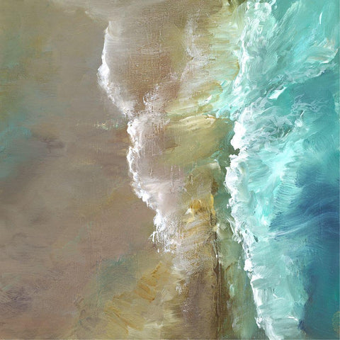 Aerial Coast III Black Modern Wood Framed Art Print by Finch, Sheila